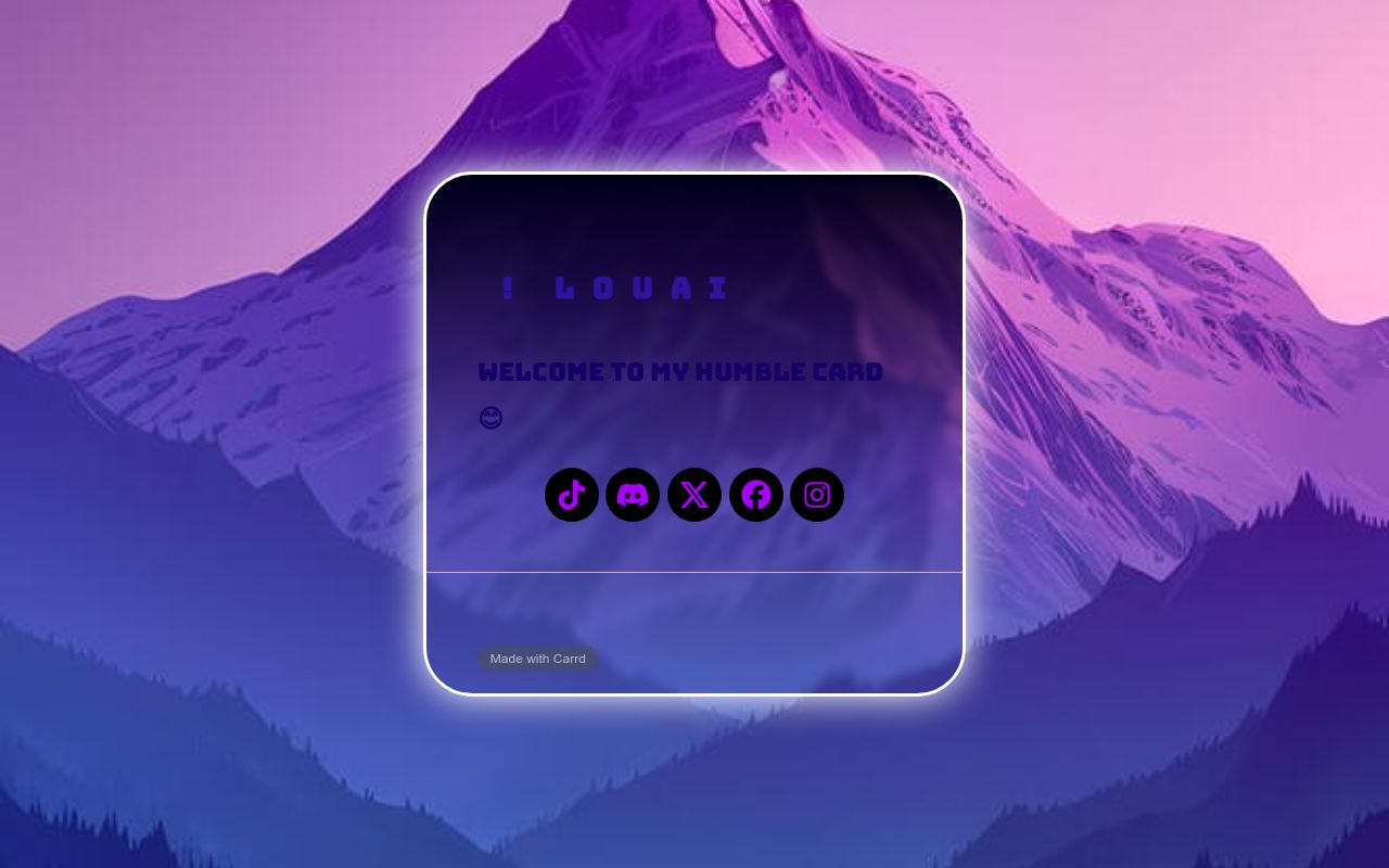 Carrd profile picture for @louai